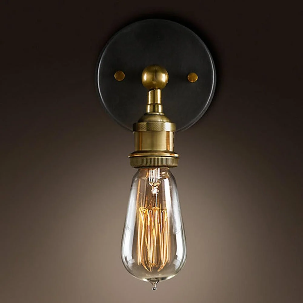 Modern Country Style Brass Wall Lamp in Matte Copper