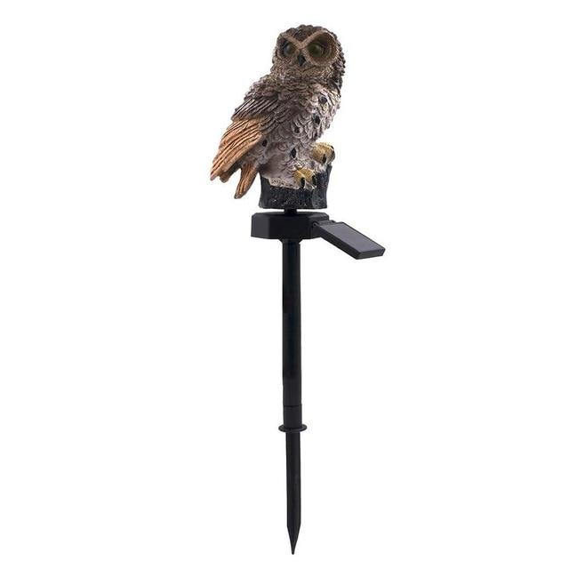 Solar LED-tuinlamp uil in hars en ABS