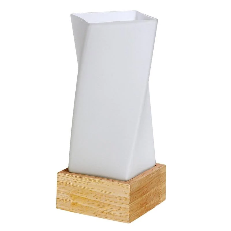 Lull moderne twist bureaulamp in hout, glas en keramiek