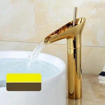 Luxury Oriental Waterfall Faucet in Premium Brass, Single Lever