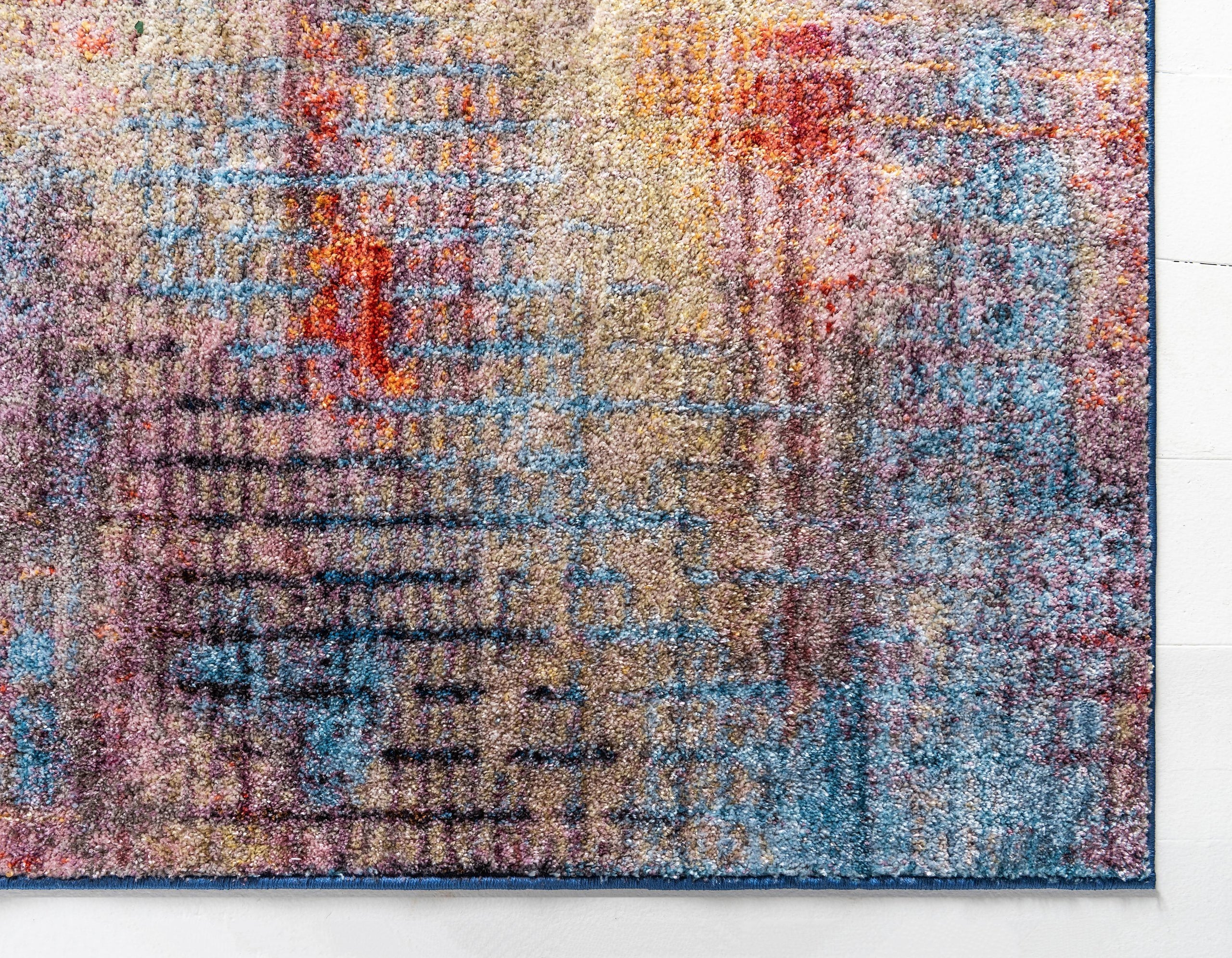 Tapete Macio Moderno com Padrão de Grelha Desbotada Gaige da Unique Loom