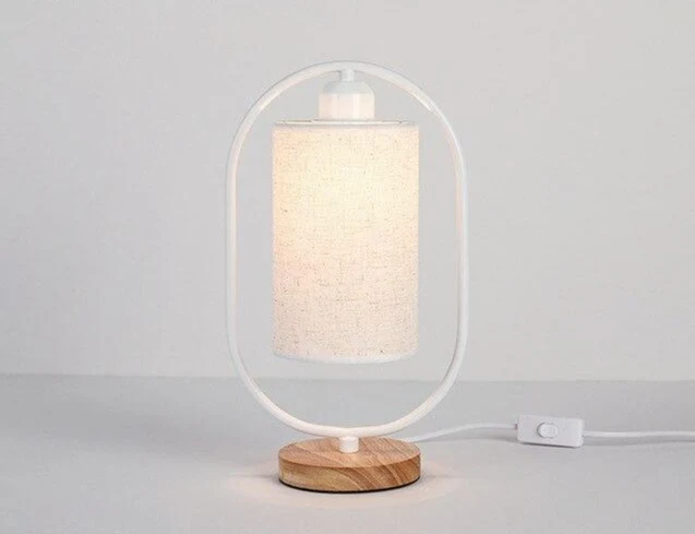Zola Modern Desktop Lamp with Wood and Iron Build for Calm Room Light