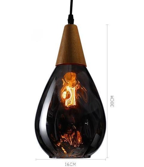 Sergia Modern Nordic Drop Glass Pendant Lamp with Adjustable Cable