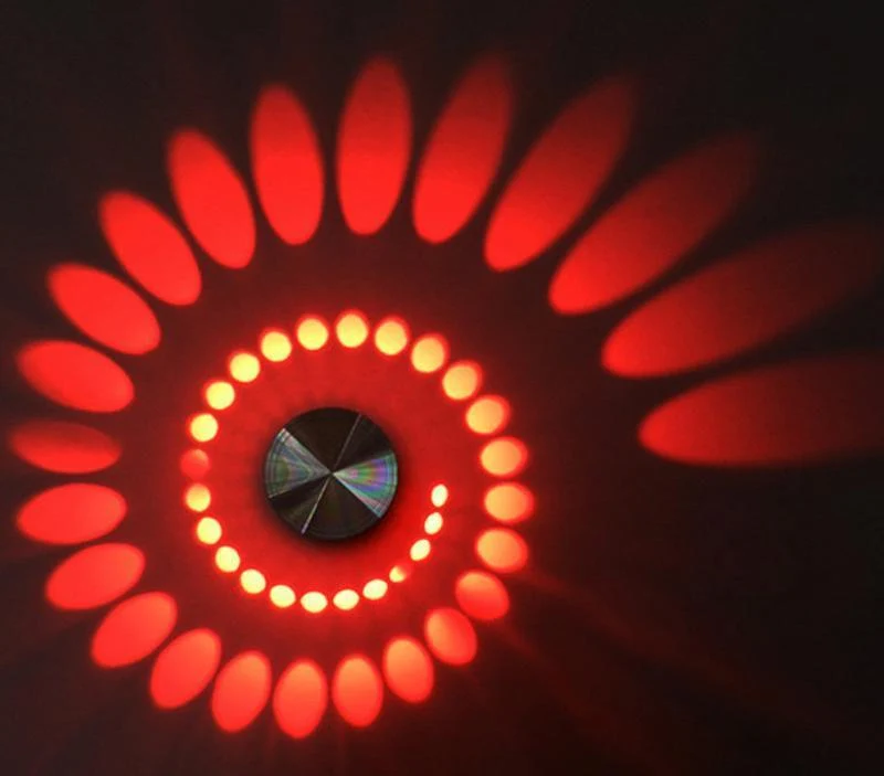 Modern Swirl LED Ceiling Light in Aluminum for Hallways and Bedrooms