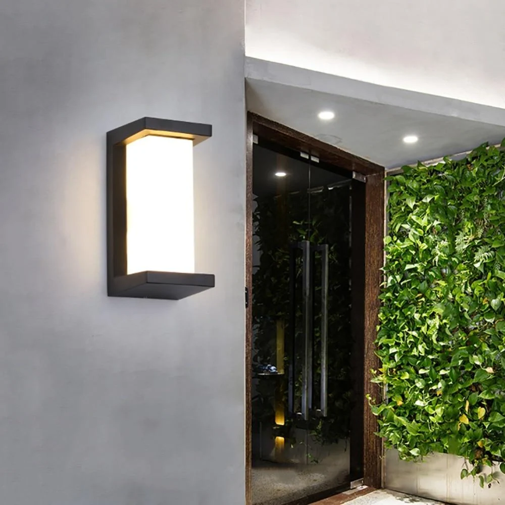 Modern LED Outdoor Block Light in Aluminum, Sold Individually