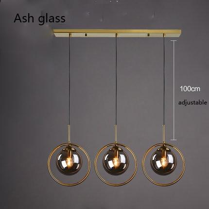 Silvana Modern Ring Pendant Light in Glass and Iron
