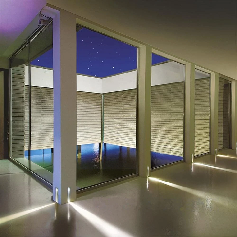 Dex inbouw wandlamp met lichteffect in aluminium, drie kleuren