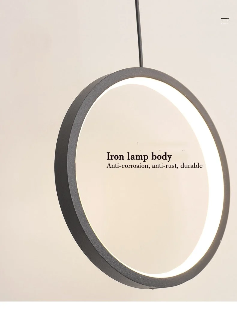 Wisząca lampa LED Kavita okrągła z metalu i akrylu