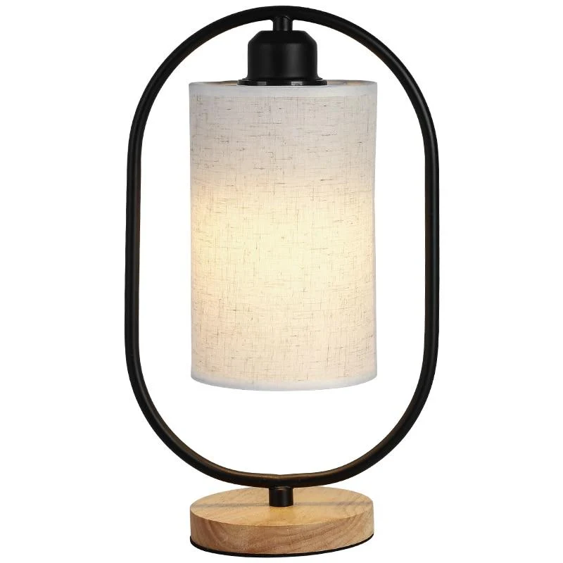 Zola Modern Desktop Lamp with Wood and Iron Build for Calm Room Light