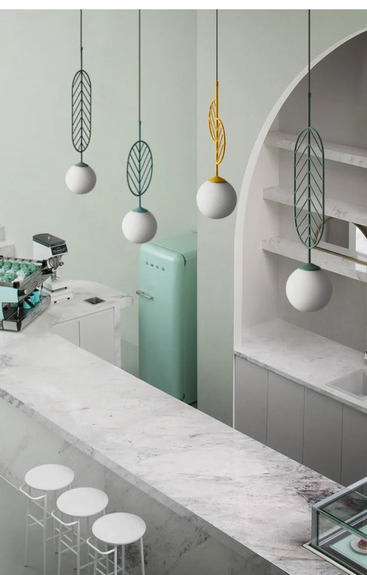 Cosima Modern Nordic Pendant Lamp in Iron Metal, Three Sizes