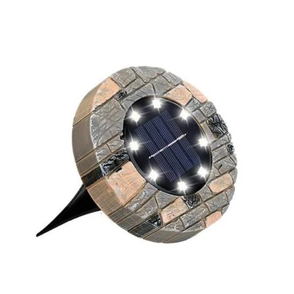 Stone Solar Pathway Light with ABS Plastic Finish for Calm Garden Borders