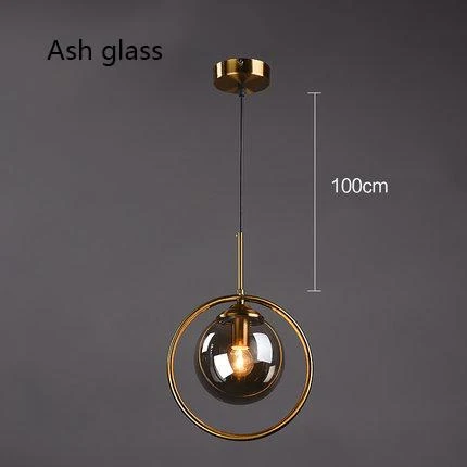 Silvana Modern Ring Pendant Light in Glass and Iron
