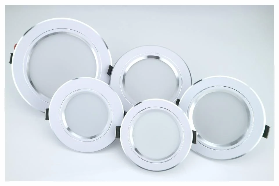 Phyllis Recessed Round LED Ceiling Lamp in Aluminium