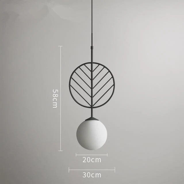 Cosima Modern Nordic Pendant Lamp in Iron Metal, Three Sizes
