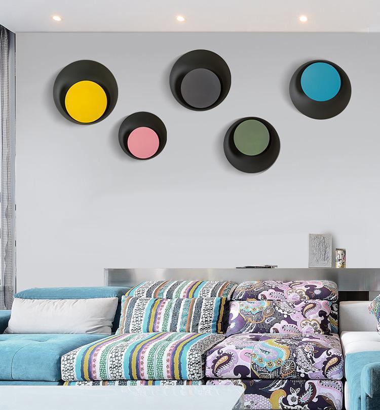 Lampa ścienna LED Grais Macaroon Moon z metalu i akrylu