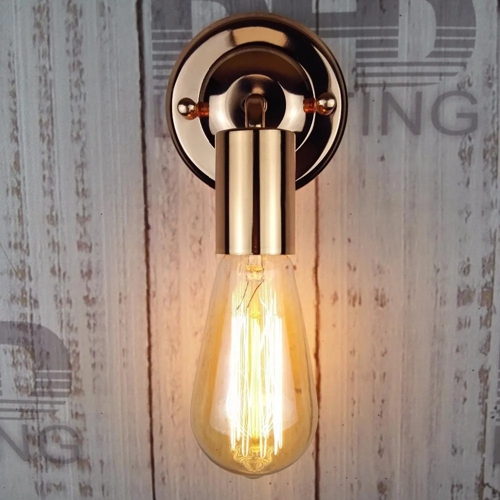 Joplin Retro Industrial Wall Lamp in Iron and Acrylic with Edison Bulb
