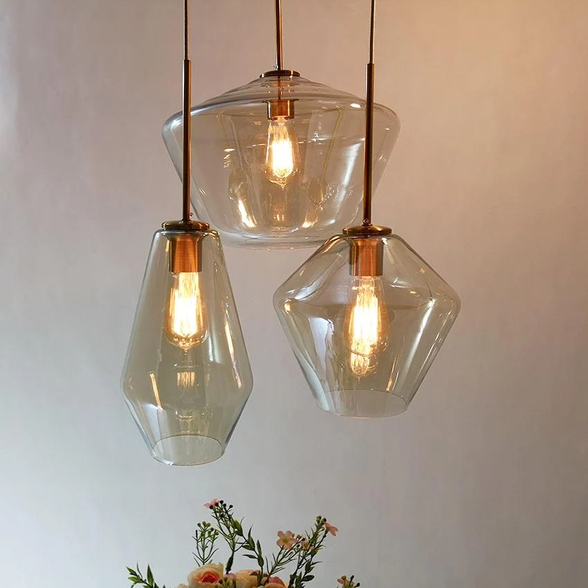 Meriall Ophængs Glas Pendellampe til Hjem, Studio og Restaurant Rum