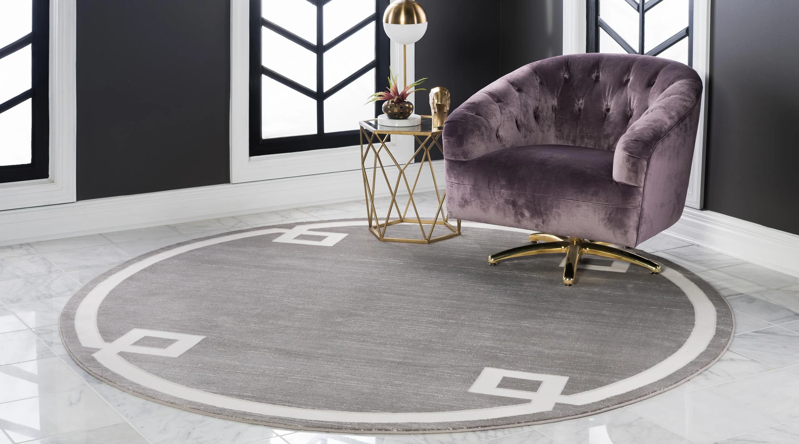 Dangelo Modern European Border Rug by Unique Loom