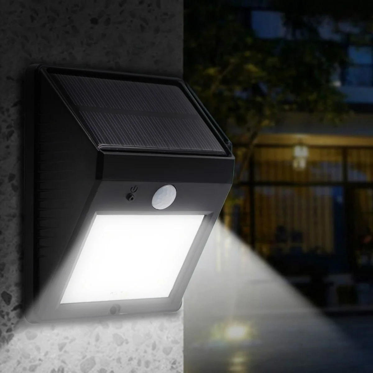 Solcellsdriven rörelsesensorlampa utomhus med 20 LEDs