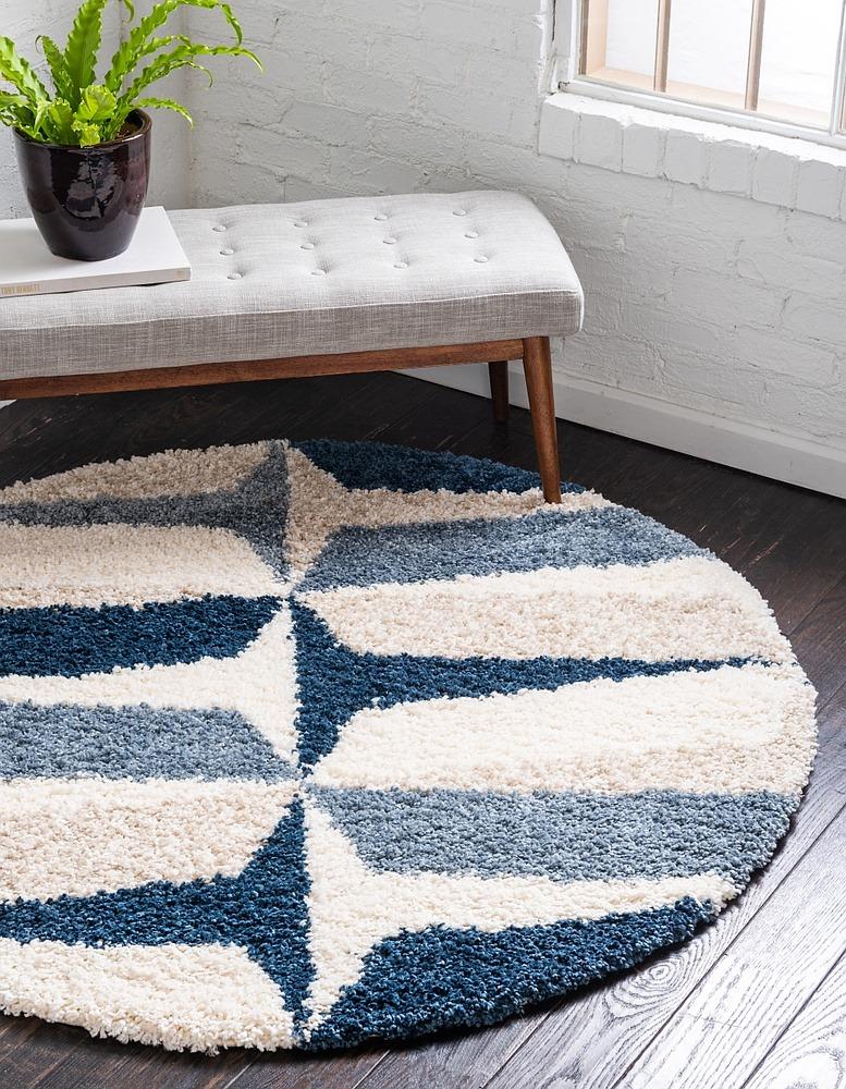 Jeramiah Modern Shaggy Area Rug from Unique Loom in Soft Polypropylene