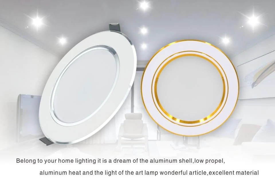 Phyllis Recessed Round LED Ceiling Lamp in Aluminium