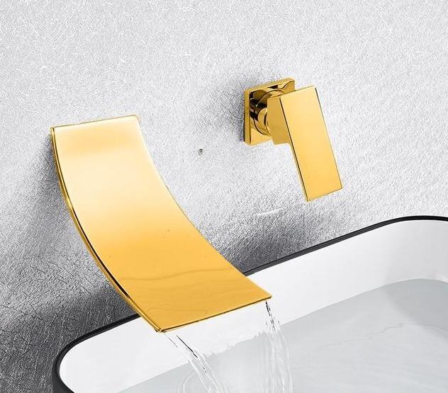 Torneira de Parede Monocomando Leon Cromada com Fluxo Cascata para Casa de Banho