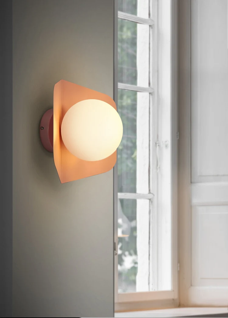 Arnold Modern Nordic Candy Wall Lamp in Iron and Acrylic