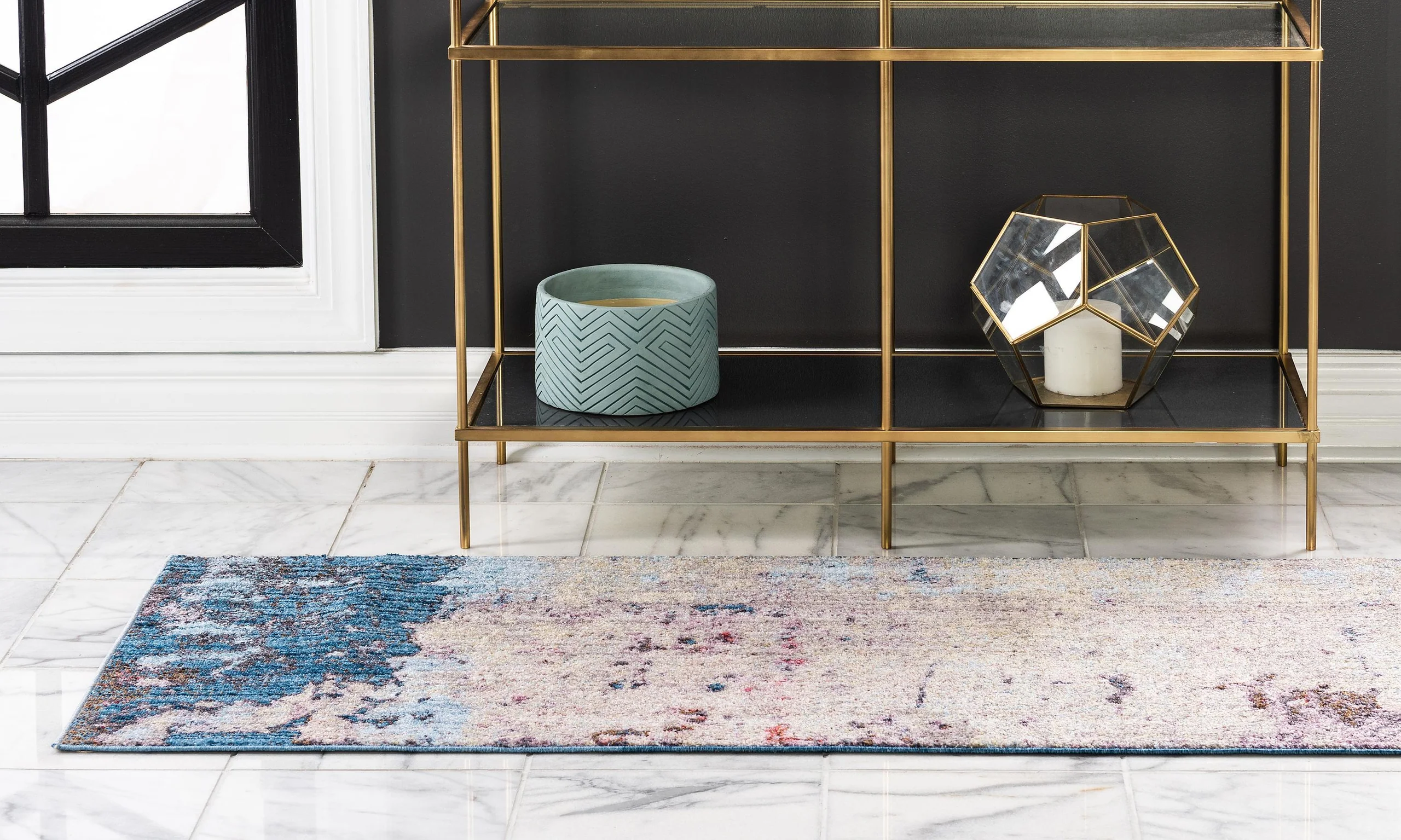 Deon Blue Gray Area Rug by Unique Loom