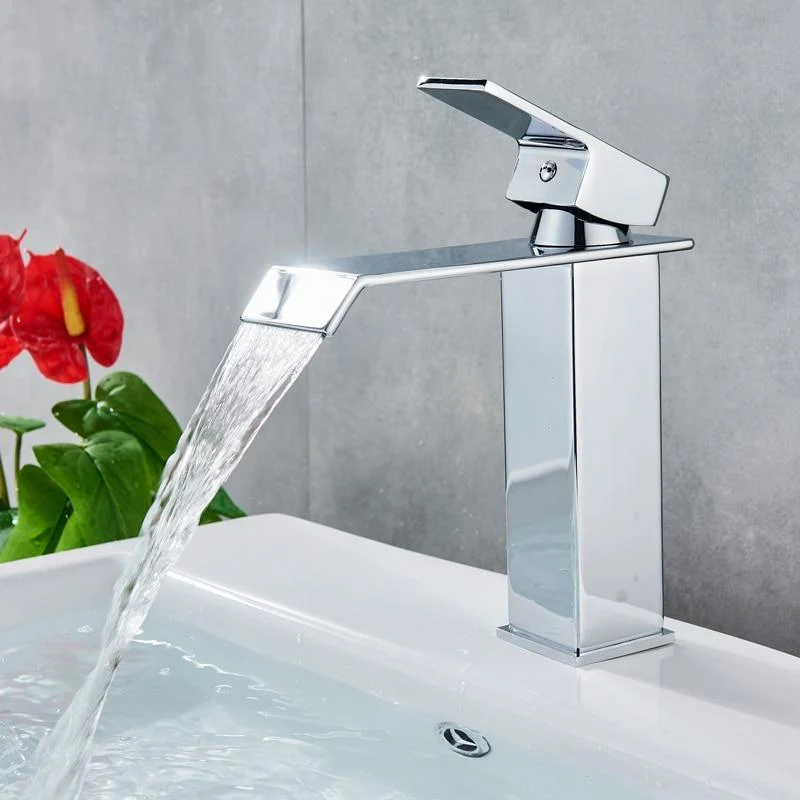 Luxury Brass Vanity Faucet with Single Handle Deck Mount