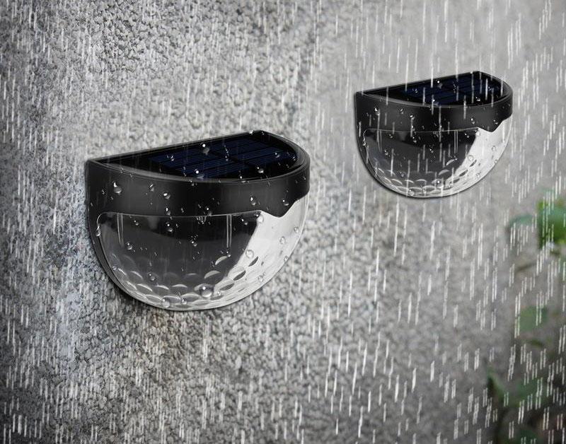 Suri solcellsdriven utomhuslampa LED för väggmonterad trädgårdsbelysning