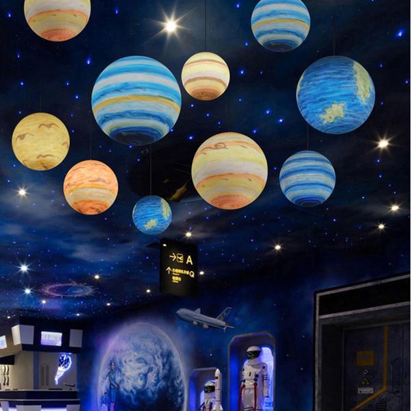 Milky Way Galaxy Pendant Lamp in Resin for Large Spaces