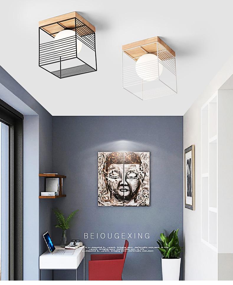 Escher Vintage Cage Ceiling Lights in Rubber Wood and Metal