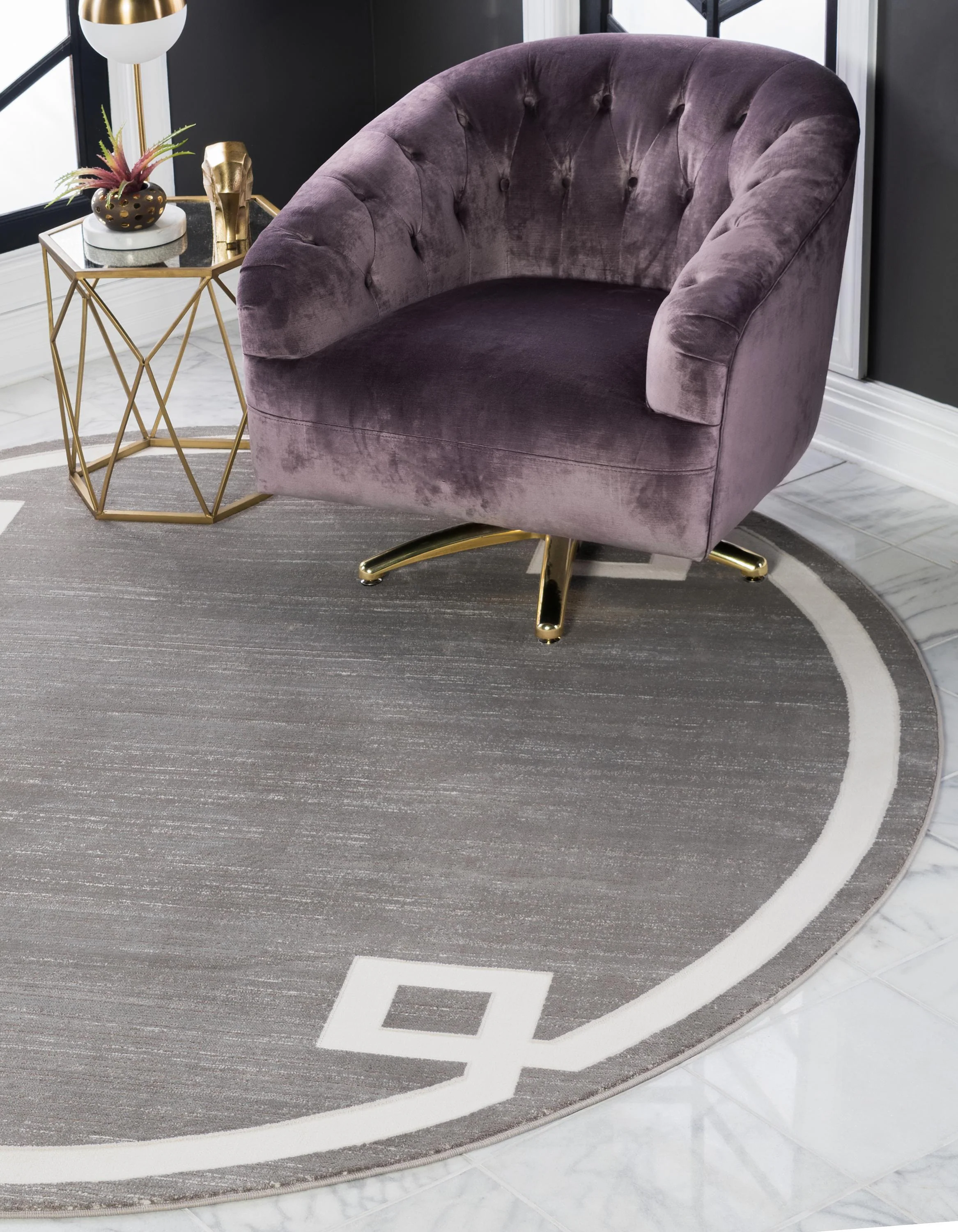 Dangelo Modern European Border Rug by Unique Loom