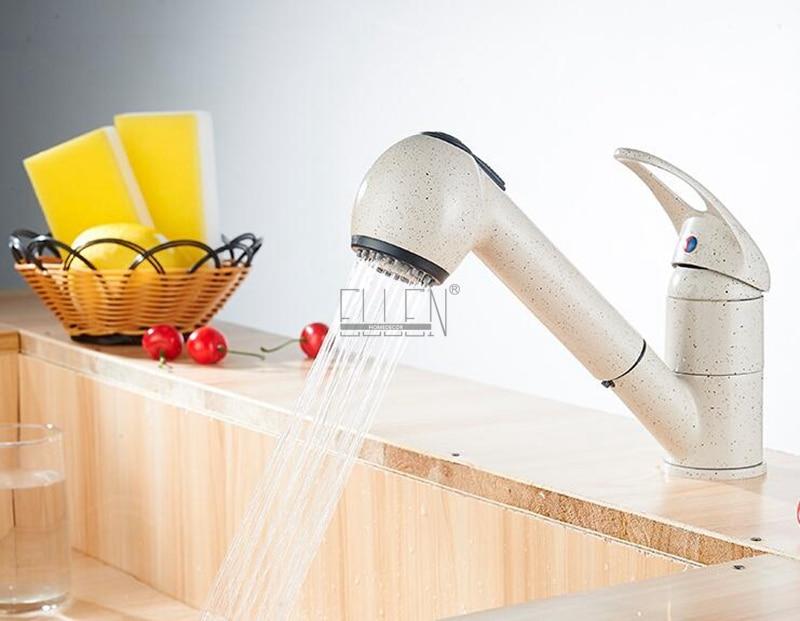 Torneira de Cozinha Monocomando com Bica Pull Out em Cobre para Bancada Ellis