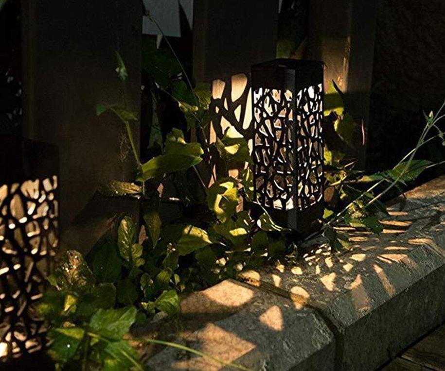 Abbas Moroccan Outdoor Solar Lamps for Pathways, Decks and Driveways