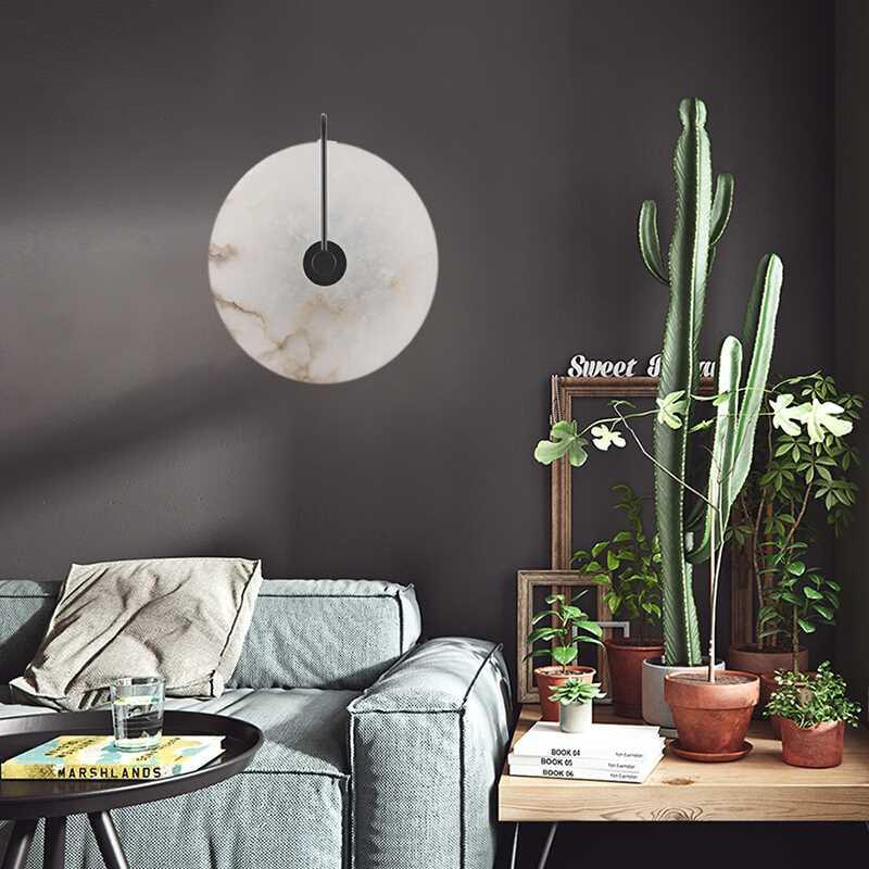 Lalula Marble Circular Wall Lamp in Elegant Colors and Sizes