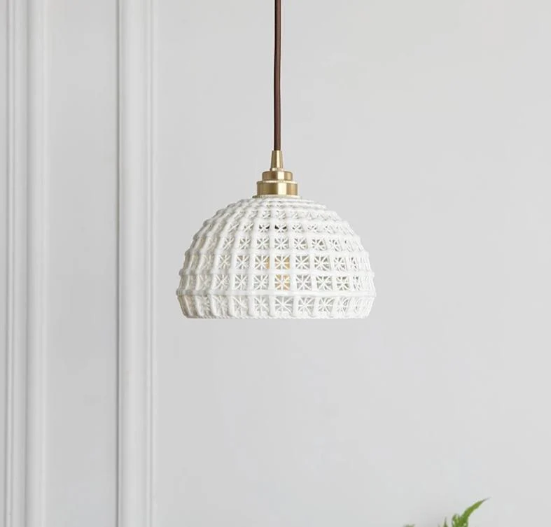 Nowoczesna lampa wisząca Dulcie Vintage Ceramic z regulowanym przewodem