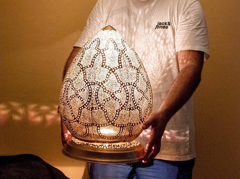 Shadowcast Moroccan Lanterns in Solid Brass, Range of Designs