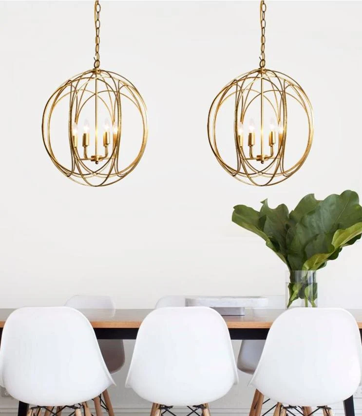 Arbor Modern Hanging Cage Lamp in Painted Metal, 12 or 16 Inch