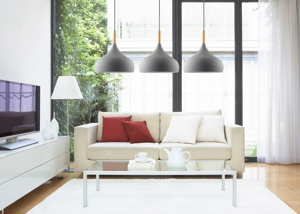 Wisząca lampa Aether Macaroon z matowym wykończeniem, aluminium