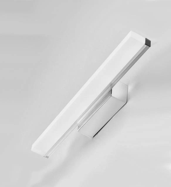Nowoczesna skandynawska lampa ścienna Cleo LED z akrylu do łazienki z przełącznikiem pokrętłowym