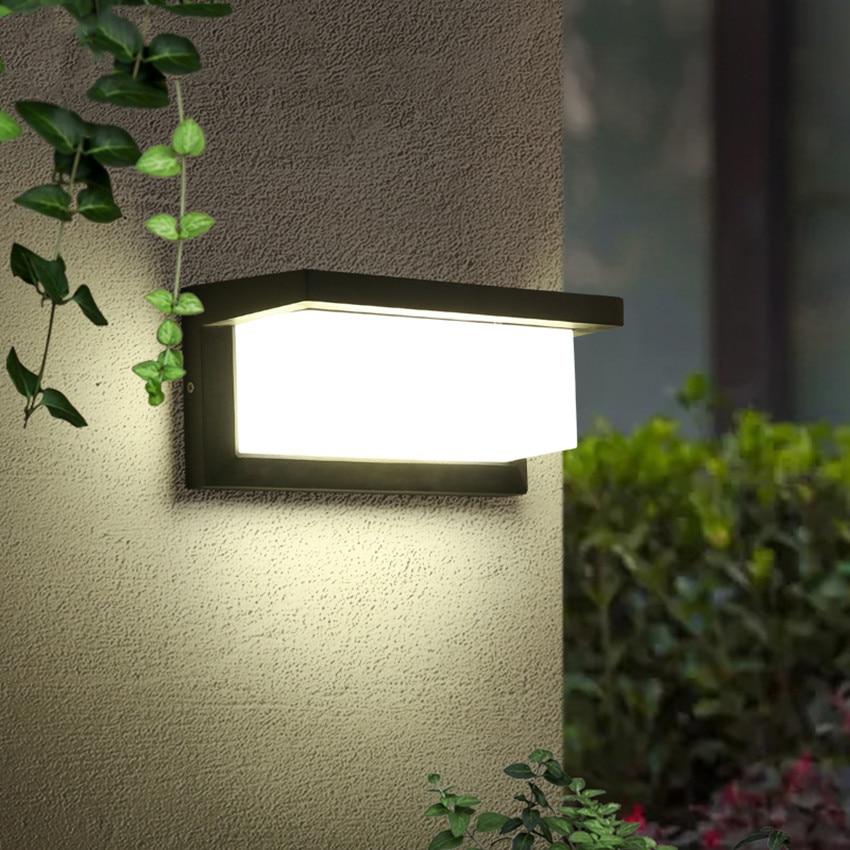 Modern LED Outdoor Block Light in Aluminum, Sold Individually