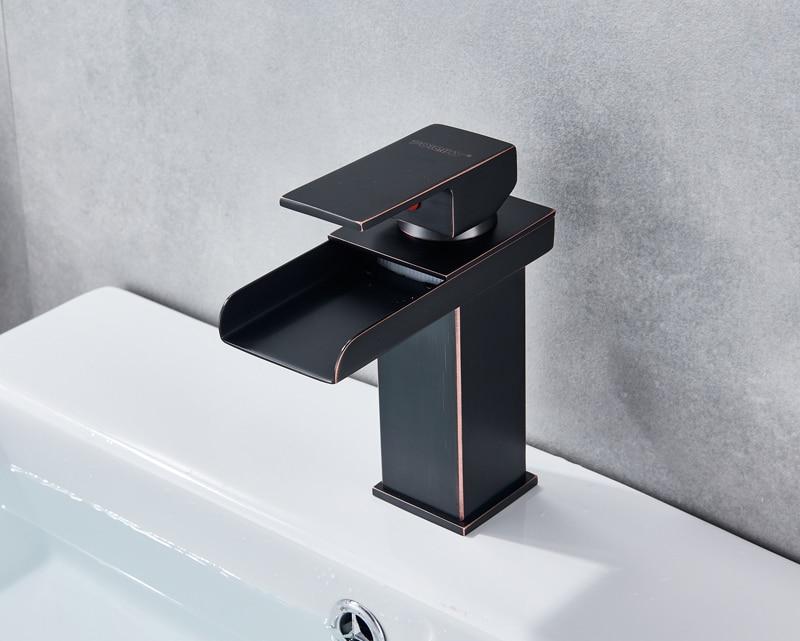 Luxury Brass Vanity Faucet with Single Handle Deck Mount