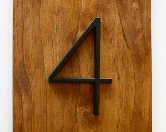 Modern Design House Numbers in Anti-Rust Zinc Alloy, 5 Inch High