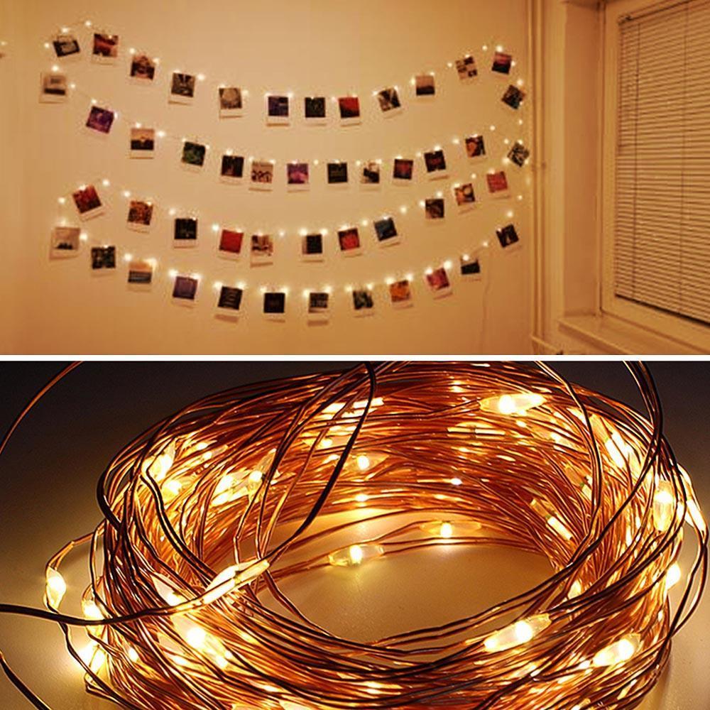 LED-lyssnor med fotoclips i varm hvid