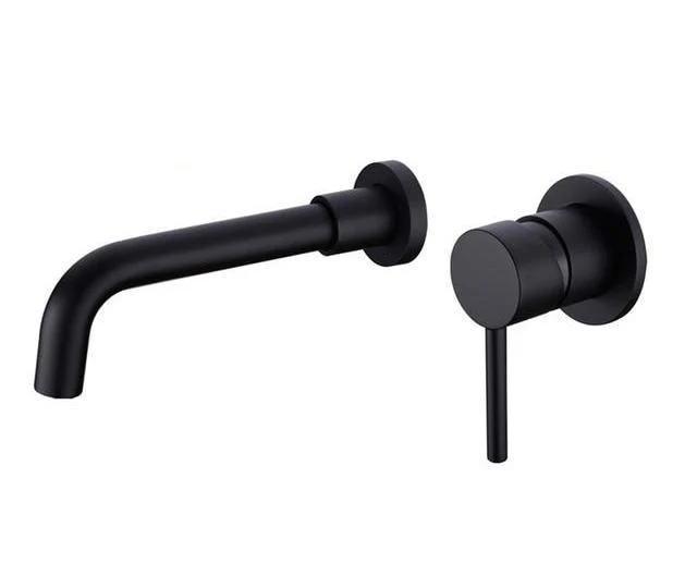 Modern Brass Wall Mounted Faucet, Two Piece Single Hole Design