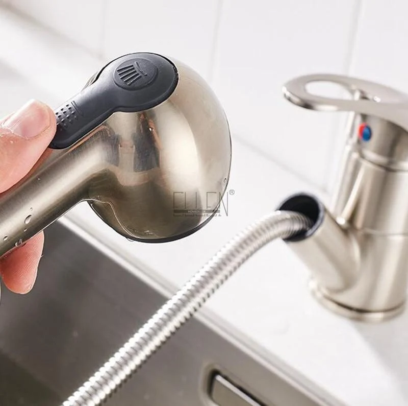 Torneira de Cozinha Monocomando com Bica Pull Out em Cobre para Bancada Ellis