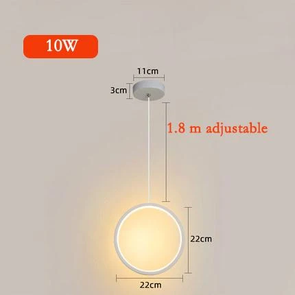 Wisząca lampa LED Kavita okrągła z metalu i akrylu