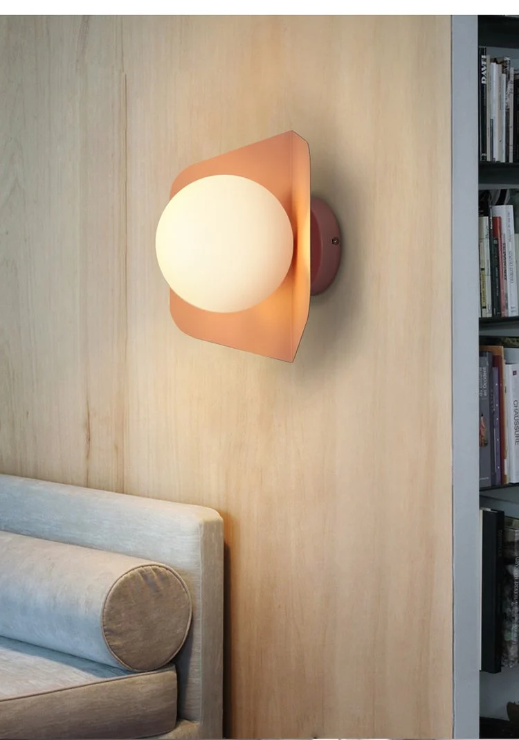 Arnold Modern Nordic Candy Wall Lamp in Iron and Acrylic