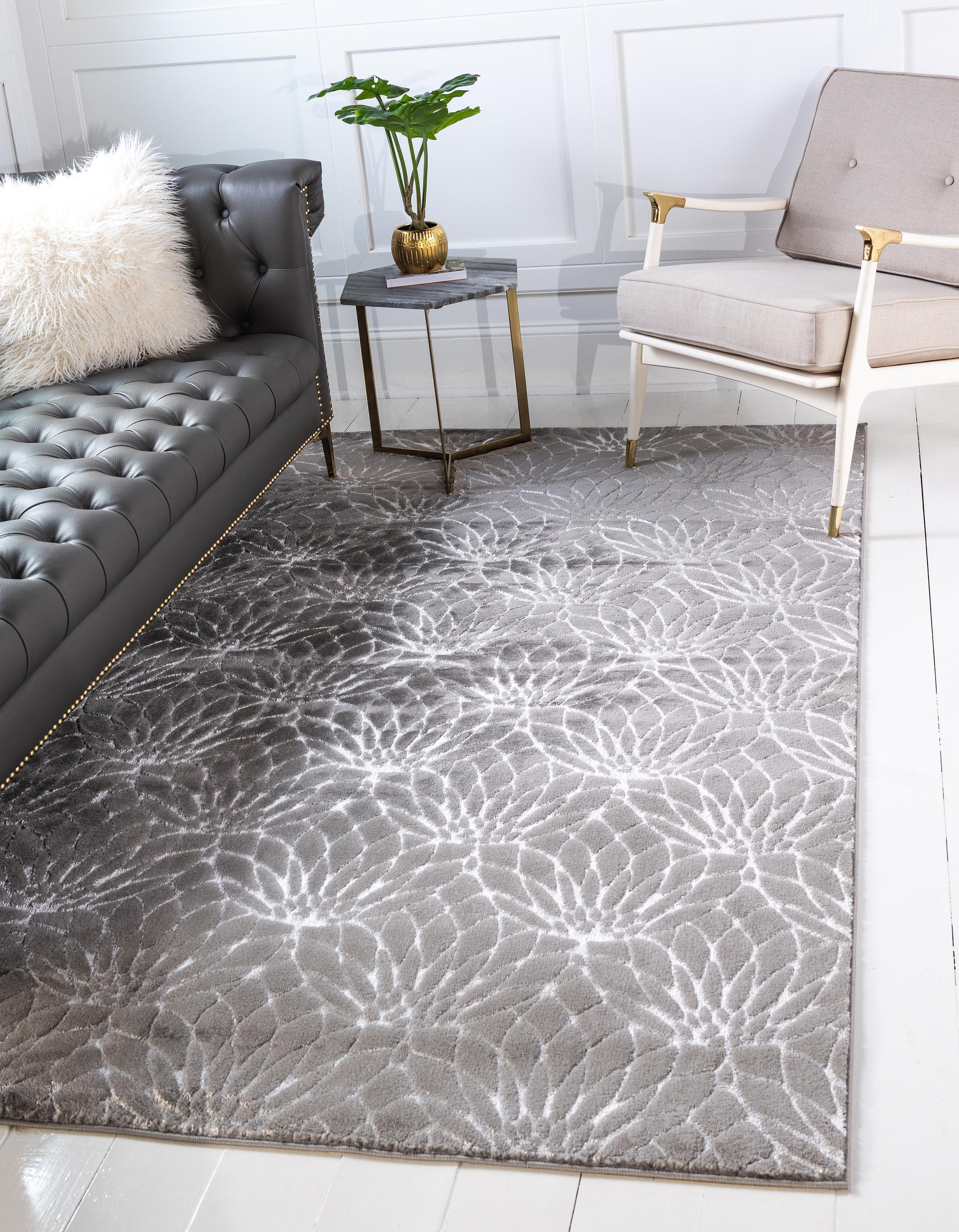 Ellison Lotus Flower Pattern Luxury Rug by Unique Loom